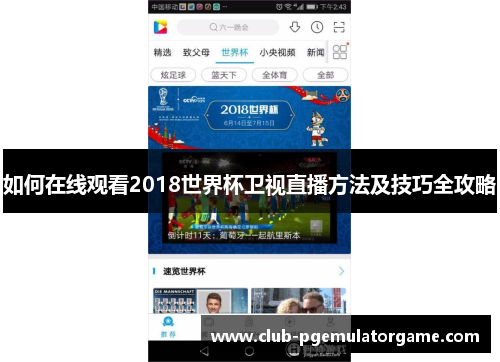 如何在线观看2018世界杯卫视直播方法及技巧全攻略 如何在线观看2018世界杯卫视直播方法及技巧全攻略